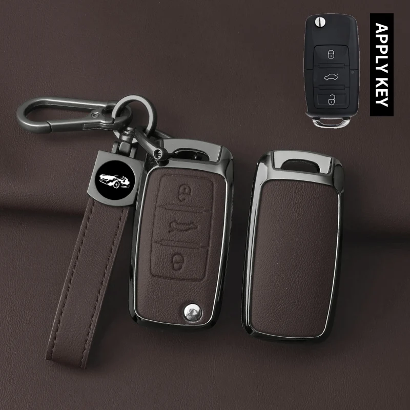 Zinc Alloy Car Key Case Cover for VW Volkswagen Polo Tiguan Passat B5 B6 B7 Golf 4 5 6 MK6 Jetta Lavida Skoda Octavia Seat Leon view 6