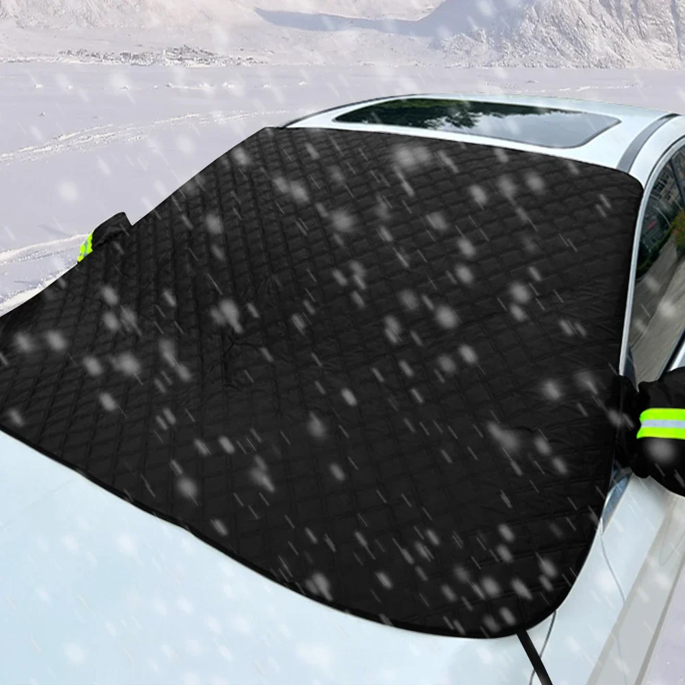 Car Front Windshield Snow And Frost Prevention Sunshade Cover Cotton Composite Fabric Resistant Ice Snow Shield Auto Accessories