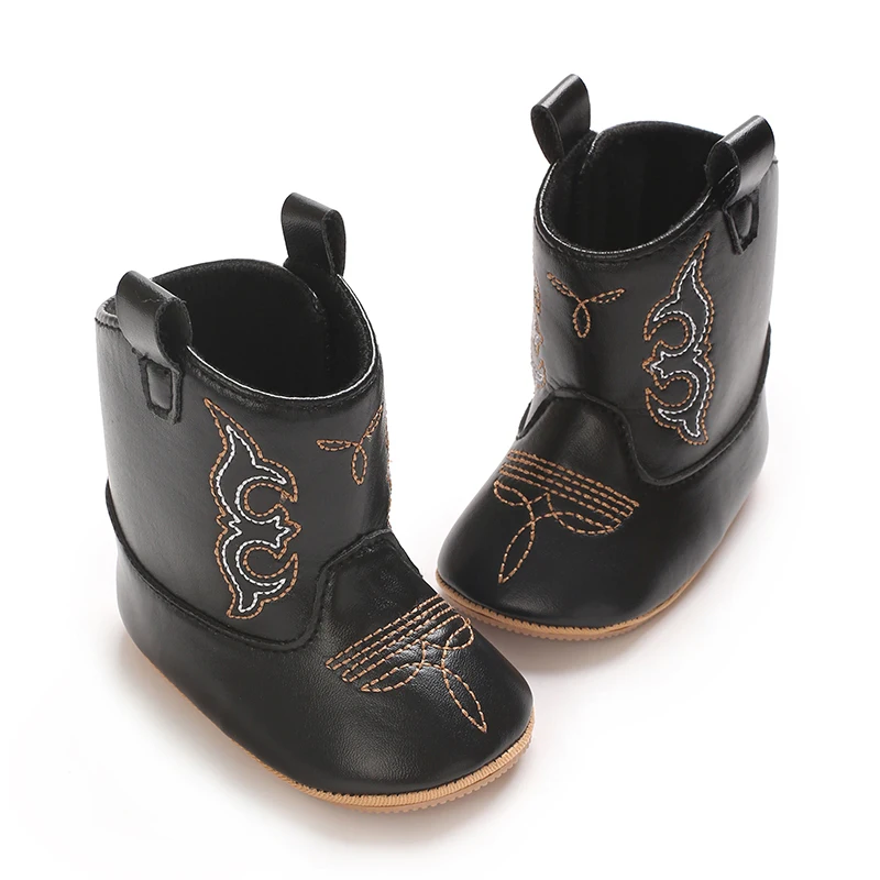 Modische und beliebte Gummischuhe für Babys, Western-Denim-Mittelsohlenstiefel, warme und rutschfeste Freizeitschuhe für Herbst und Winter – Detail 27