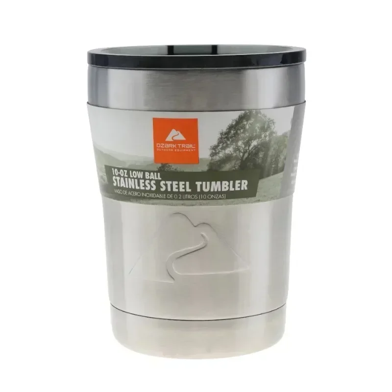 

Ozark Trail Tumbler Vacuum Insulated Stainless Steel Lowball, 10 oz