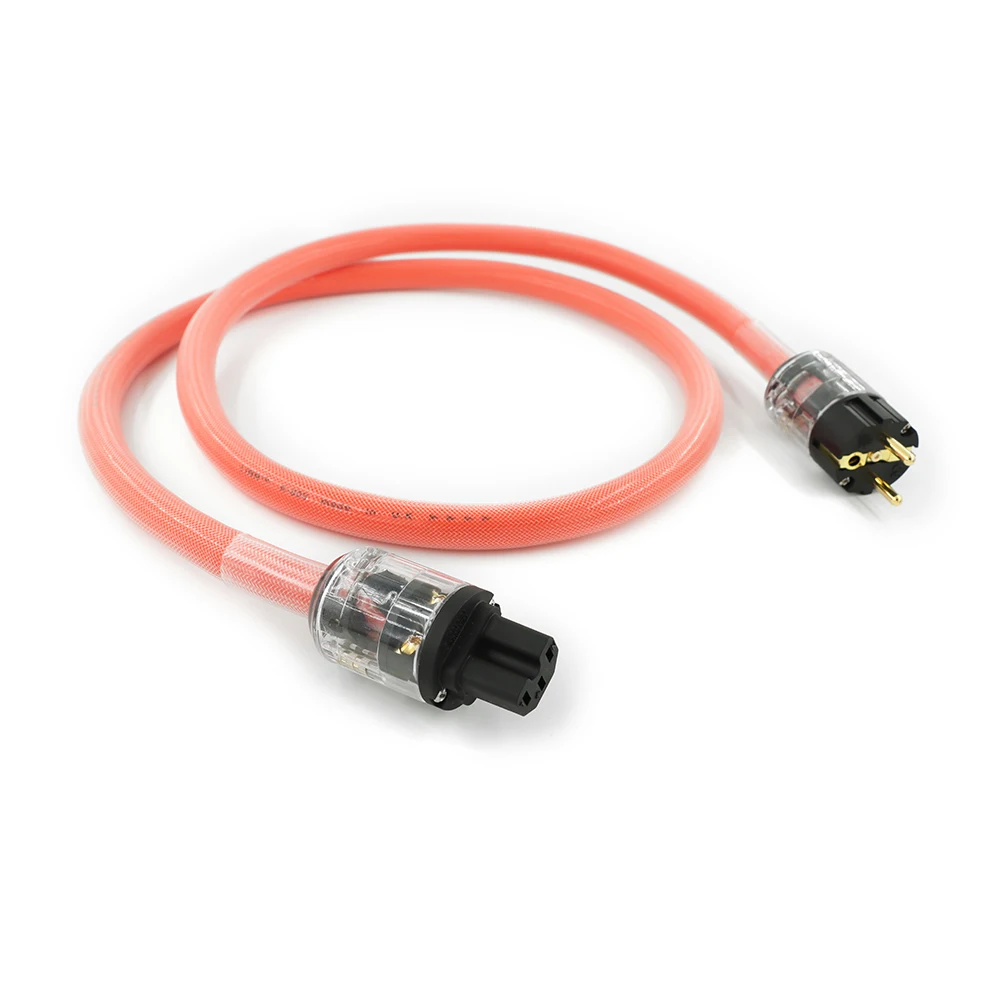 

Hifi audio 5N OCC AC Power Cord Cable P-029E EU power plug c-029 Iec connector power Cable