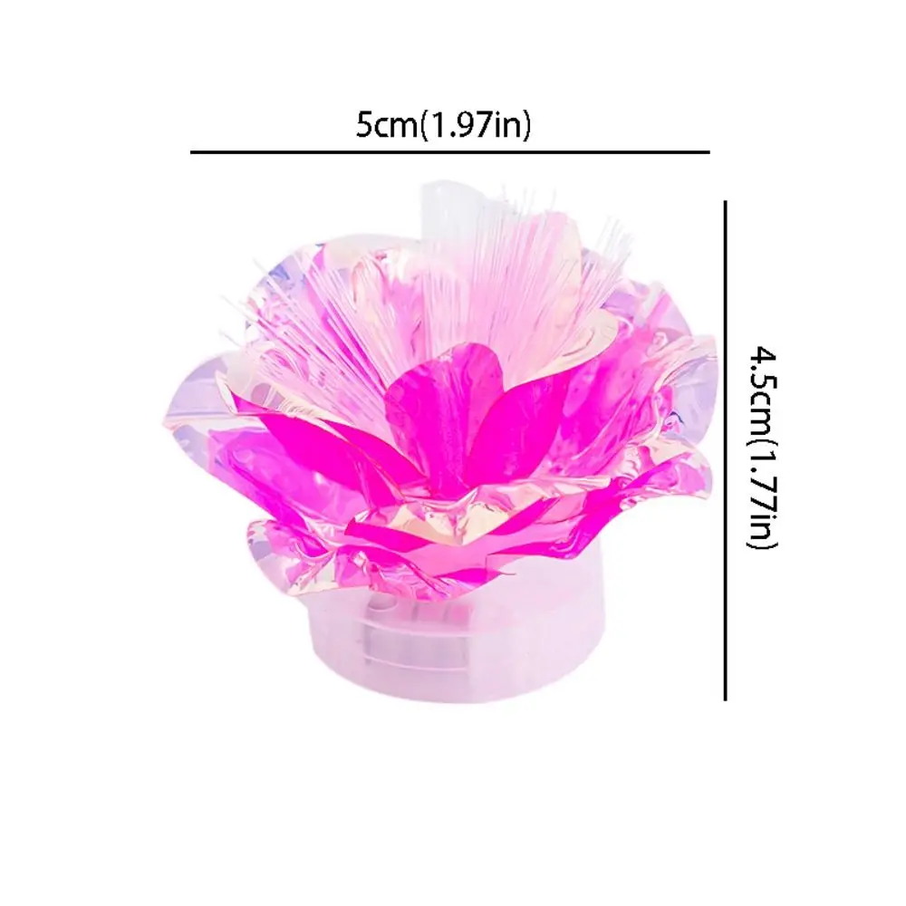 7색 광섬유 LED 조명 장미색 조명 낭만적인 빛과 그림자 정원 조경 조명 침대 옆 램프