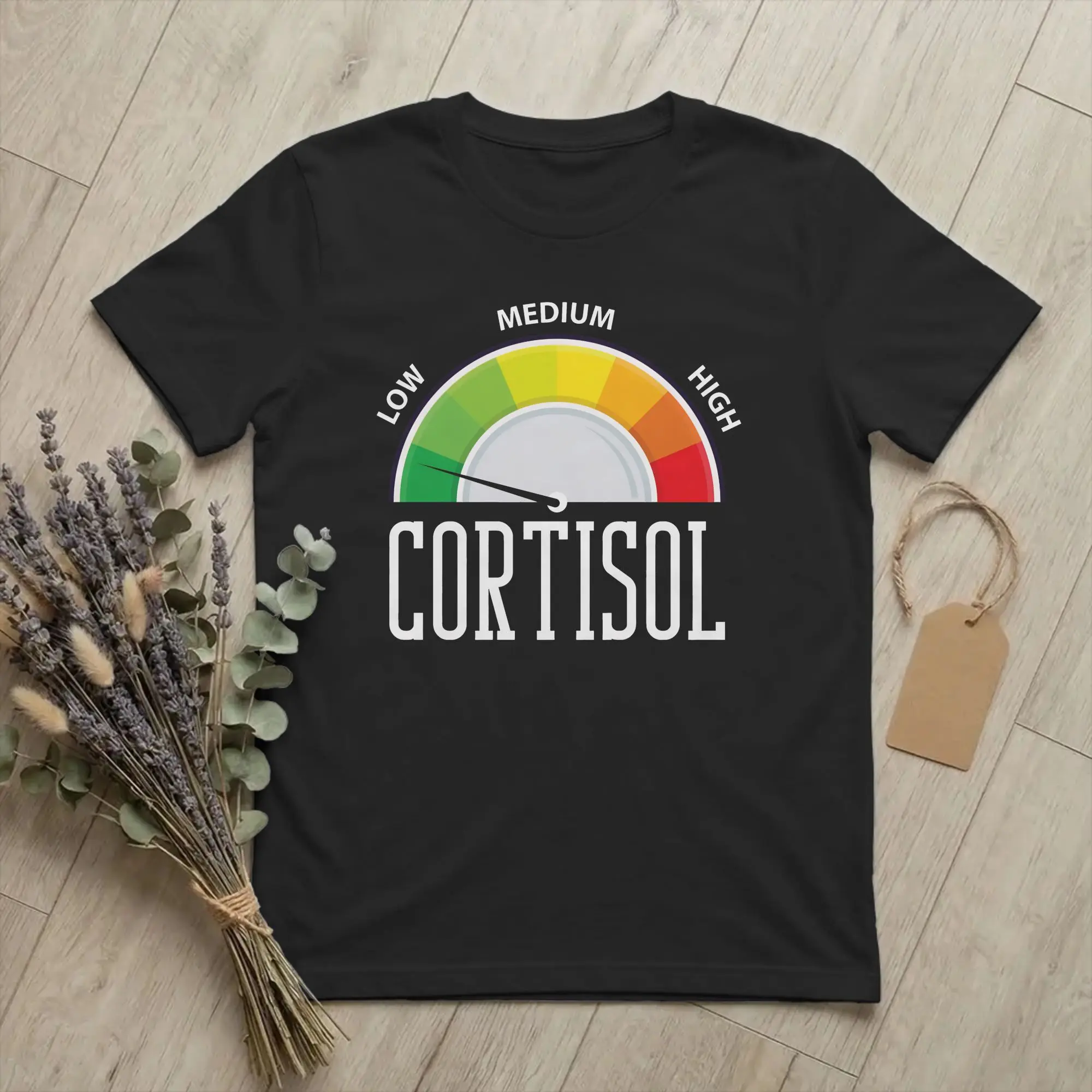 Vintage Low Cortisol Levels  T-Shirt for Men Women O Neck Pure Cotton T Shirts Funny  Short Sleeve Tees Plus Size Tops