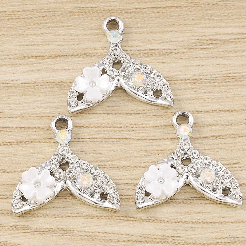 Tusember 10 Stück Kristall-Meerjungfrauen-Schwanz-Muschel-Quallen-Schildkröten-Anhänger für Halsketten, Ohrringe, Armbänder, Anhänger, Bastelarbeiten – Detail 26