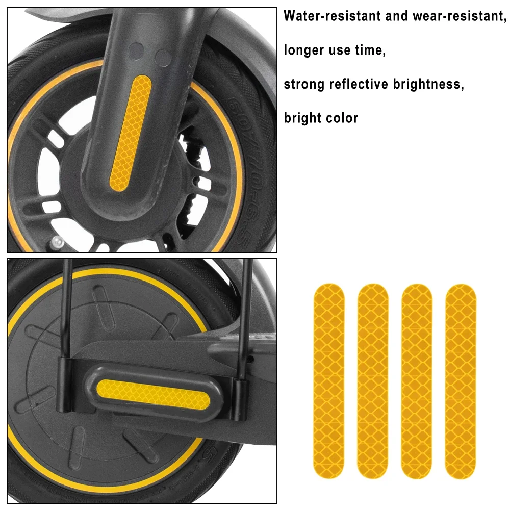 Reflective Sticker For Segway Ninebot Max G2 G65 G30 G30D Electric Scooter Waterproof Warning Strip Night Reflective Stickers