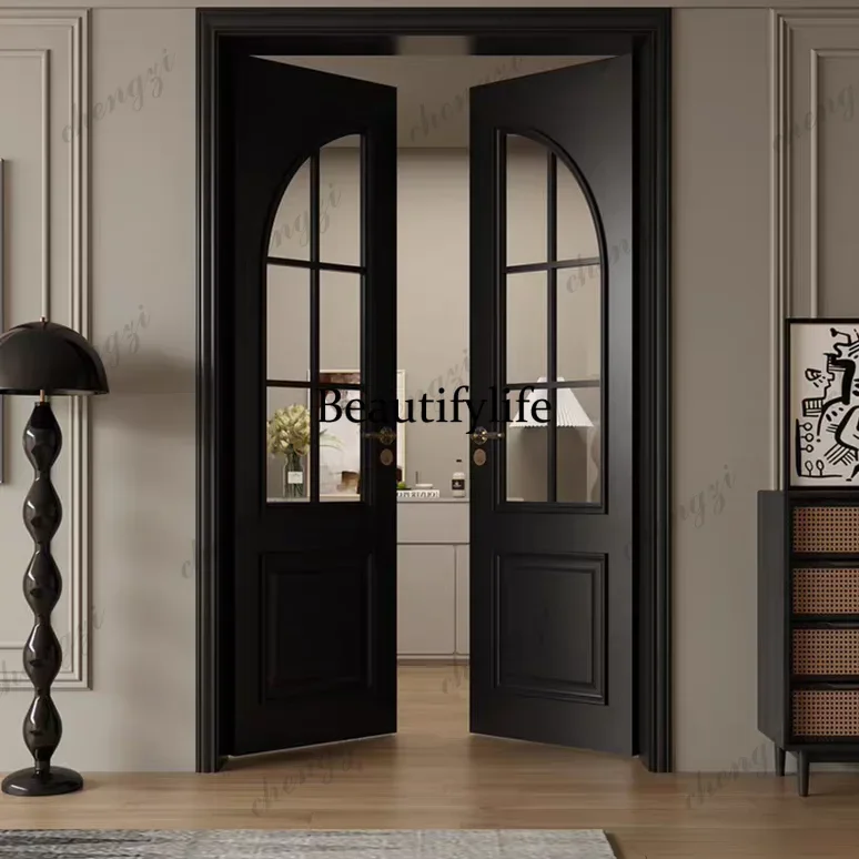 TTT  Customization Factory Best-selling Room Door Oak Solid Wood Door Sound Insulation Waterproof Wood Door For House.
