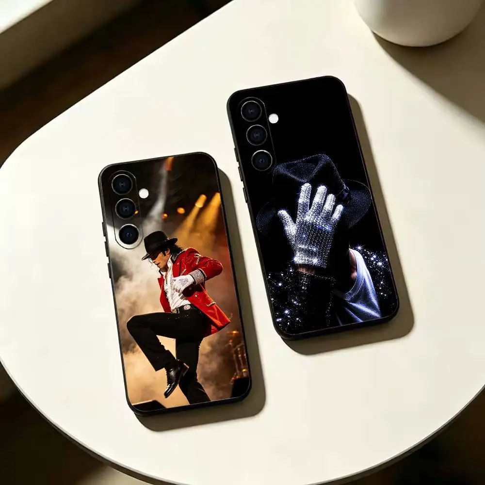 King Music M-Michael J-Jackson  Black Soft Silicone Phone Case for Samsung Galaxy A73, A42, A72, A70, A53, A52, A51