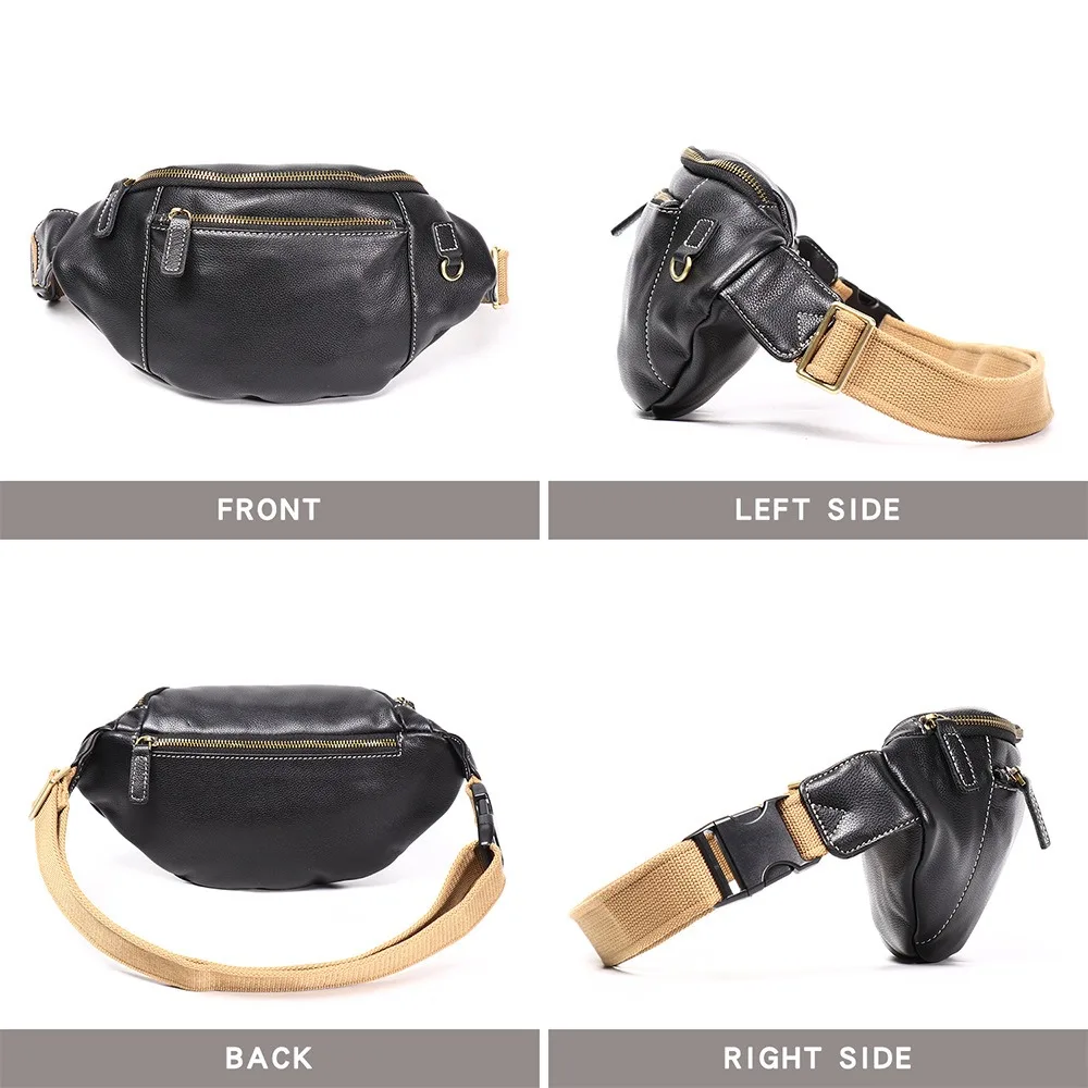 

Мужская сумка-мессенджер первого слоя из воловьей кожи на плечо для отдыха, путешествий, груди, универсальная модная поясная сумка в стиле ретро, мужская сумка, продвинутая