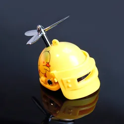 Cool Yellow Duck Accessories Level 3 Cartoon Helmet with Silver Heart Ocean World Propeller Weapon Toy Gun Black Gold for Car