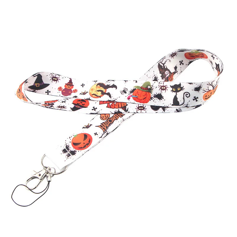 

50Pcs Halloween Cartoon Mobile Phone Lanyards Long Badge Camera Hanging Neck Rope Neck Strong Durable Multi-functional Lanyards