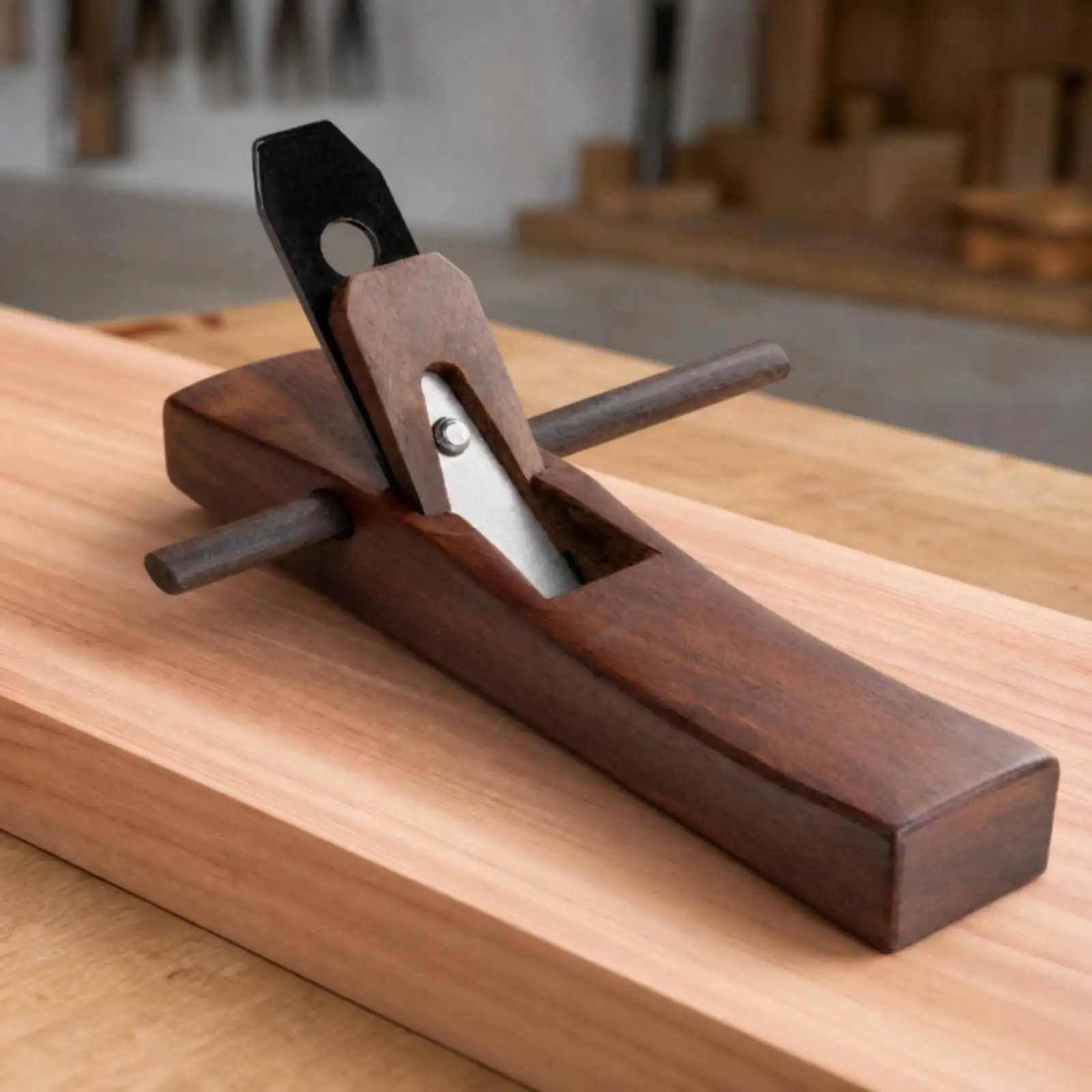 Hong HongStyle Hand Woodworking Plane Smooth Finish Hand Plane with Hardwood Body Long-Lasting Brass Strip Reinforced