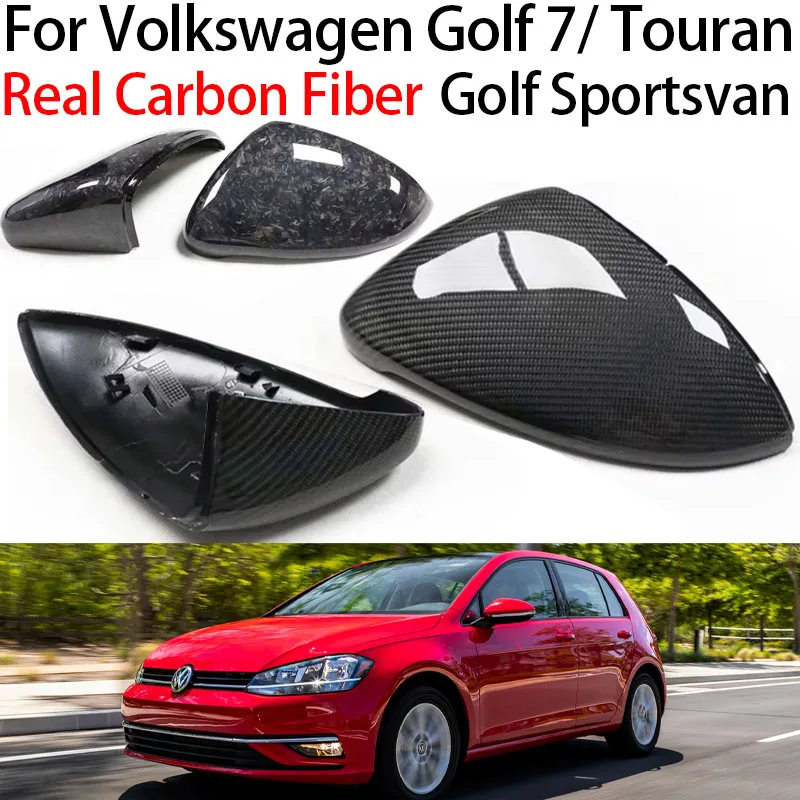 Carbon Fiber For Volkswagen Golf 7/ Touran/ Golf Sportsvan 2014-2020 Side Rearview Mirror Cover Cap Upgraded protective parts