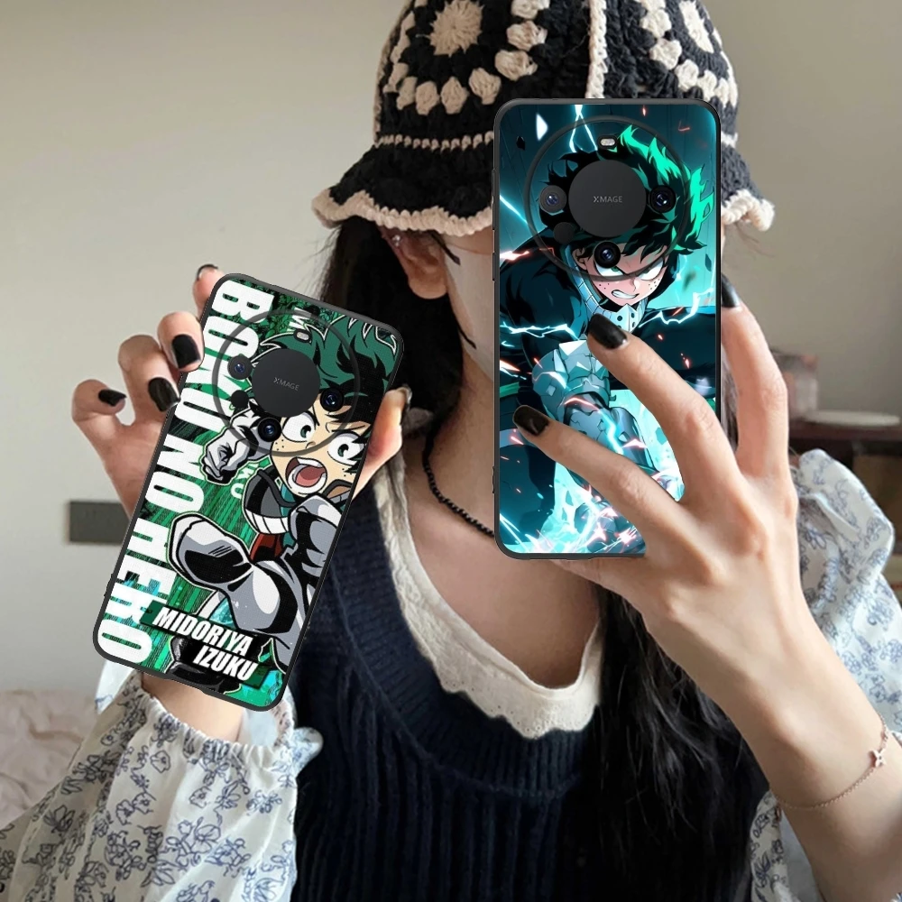 Hero Midoriya Izuku Cell Phone Case for Huawei Mate 60 50 40 30 20 10 Pro Plus Lite E 5G Black Soft Phone Cover Shell