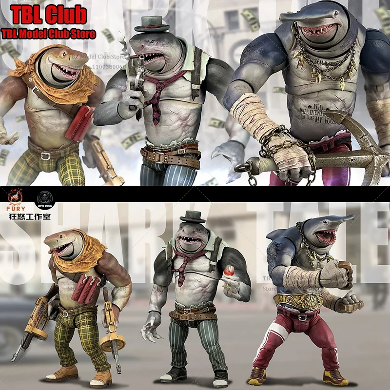 

In Stock FURY TOYS 1/12 Scale Ocean Abyss Power White Death Tiger Shark Sphyrnidae 6-inch Full Set Action Figure Soldier Toys