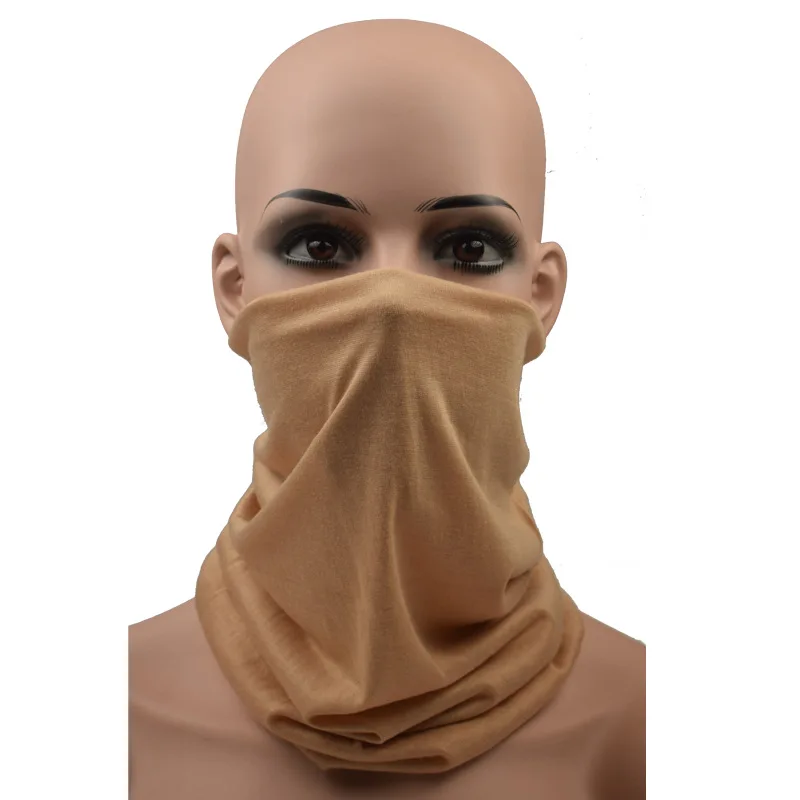 Dyeing Color Neck Gaiter Men Women Plain Bandana Multifunctional Headscarf Windproof Face Shields Seamless Tube Snood Warmer