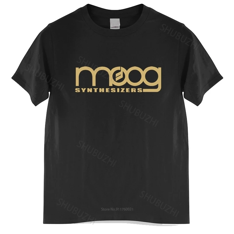 Camiseta de algodón para hombre, camisetas con cuello redondo, camiseta negra de manga corta con sintetizador Moog, camiseta de verano para hombre, camiseta negra S-5xl