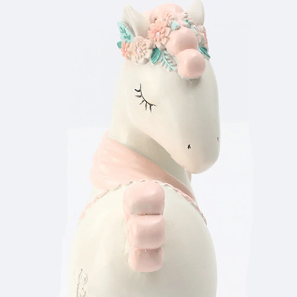 

Unicorn Resin Pink Cake Topper Decoration For Miniature Garden Shadowbox Desktop Car Ornament Craft Display Party Home Office