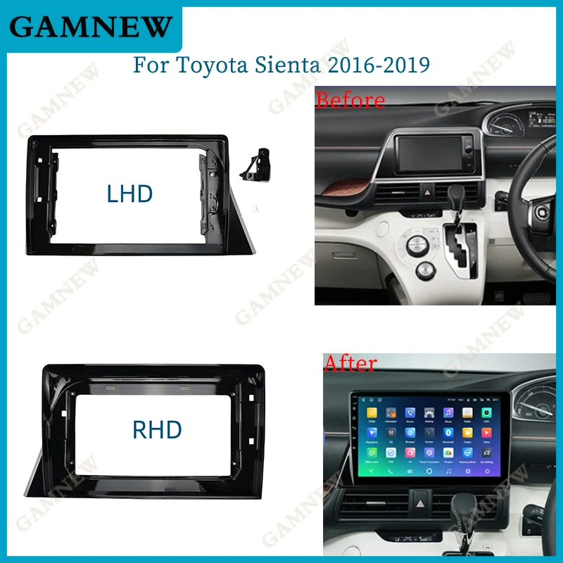 10 Inch Car Frame Fascia Adapter Android Radio Dash Fitting Panel Kit For Toyota Sienta 2016-2019