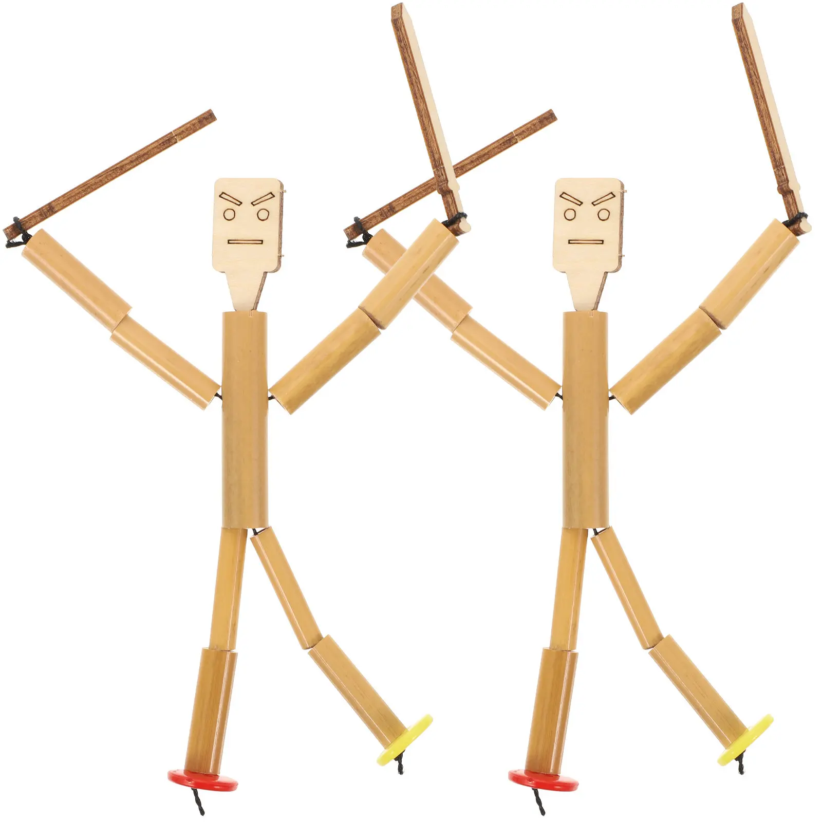 

2 набора бамбуковых кукол: интерактивная настольная игра для всей семьи, развивающая игрушка для детей, набор для самостоятельной сборки бамбуковых кукол BJD