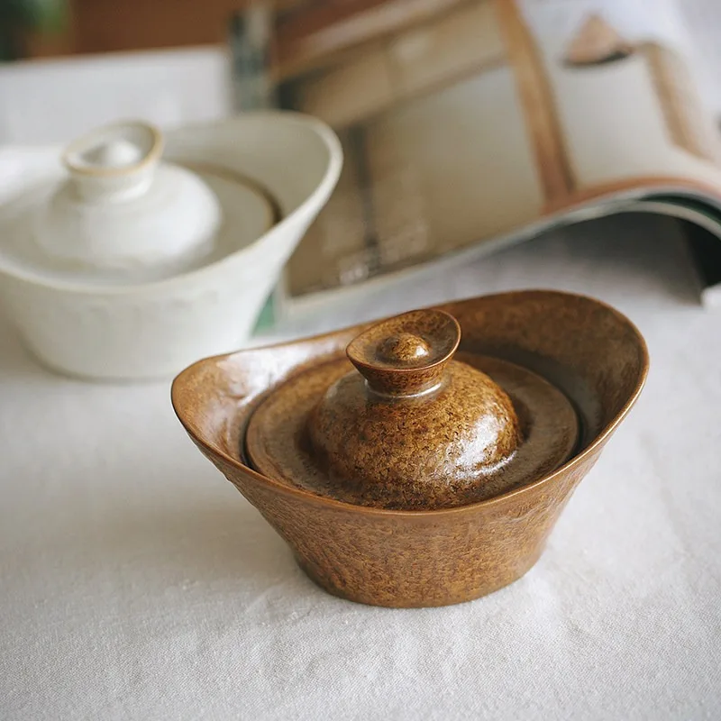 Vintage Ceramic Bowl with Lid,Porcelain Steaming Bowl for Pudding Egg Custard,Microwave Safe Soup Container, Kitchen Dining Gift