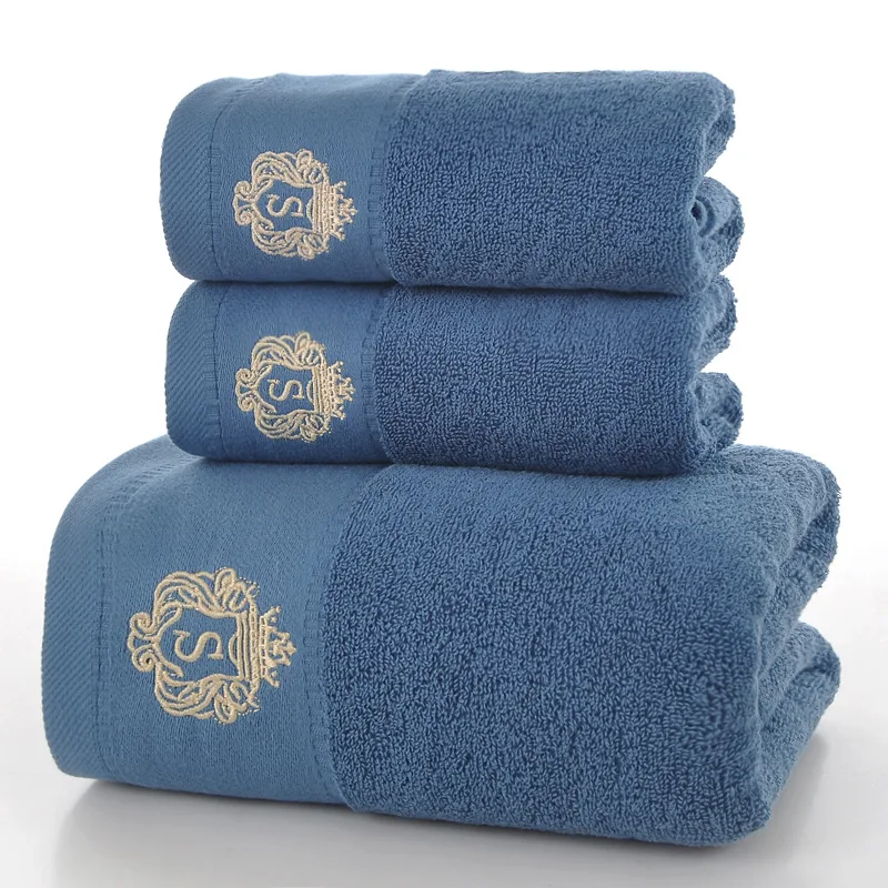 Towel Bath Three-piece Gift Set  Adult Enlarged Water Absorption Without Hair Loss Household