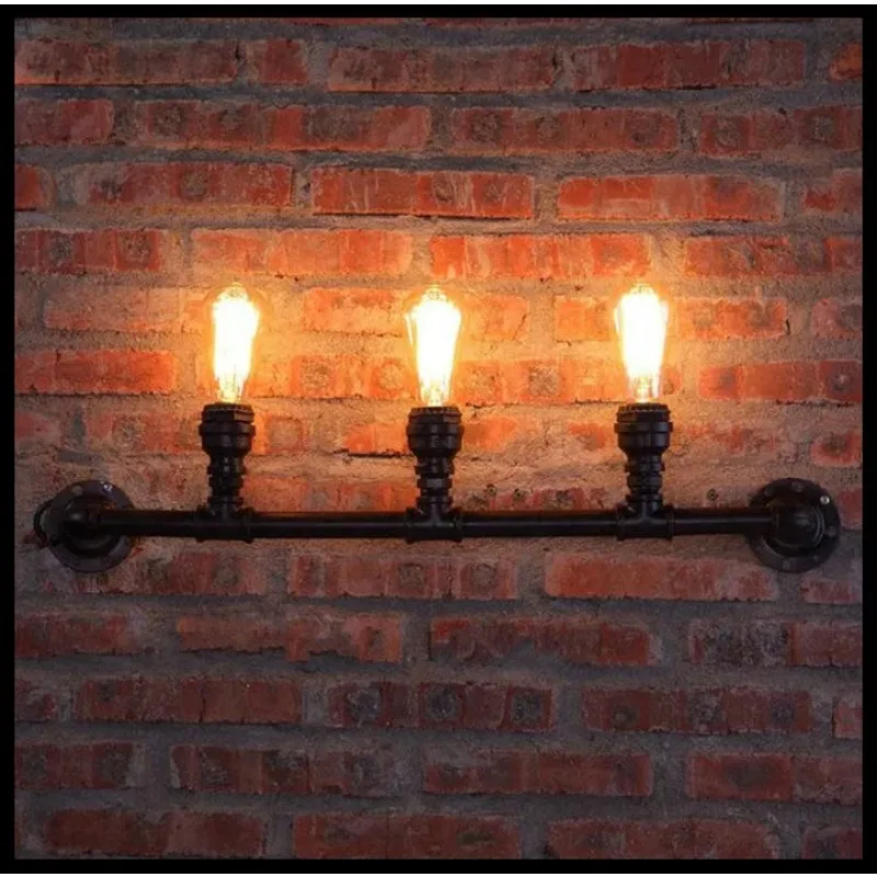 Vintage American  Wall Lamp Retro Corridor Balcony Wall Lamp Nordic Minimalist Restaurant Bar Pipe Wall Sconce AC100-240V