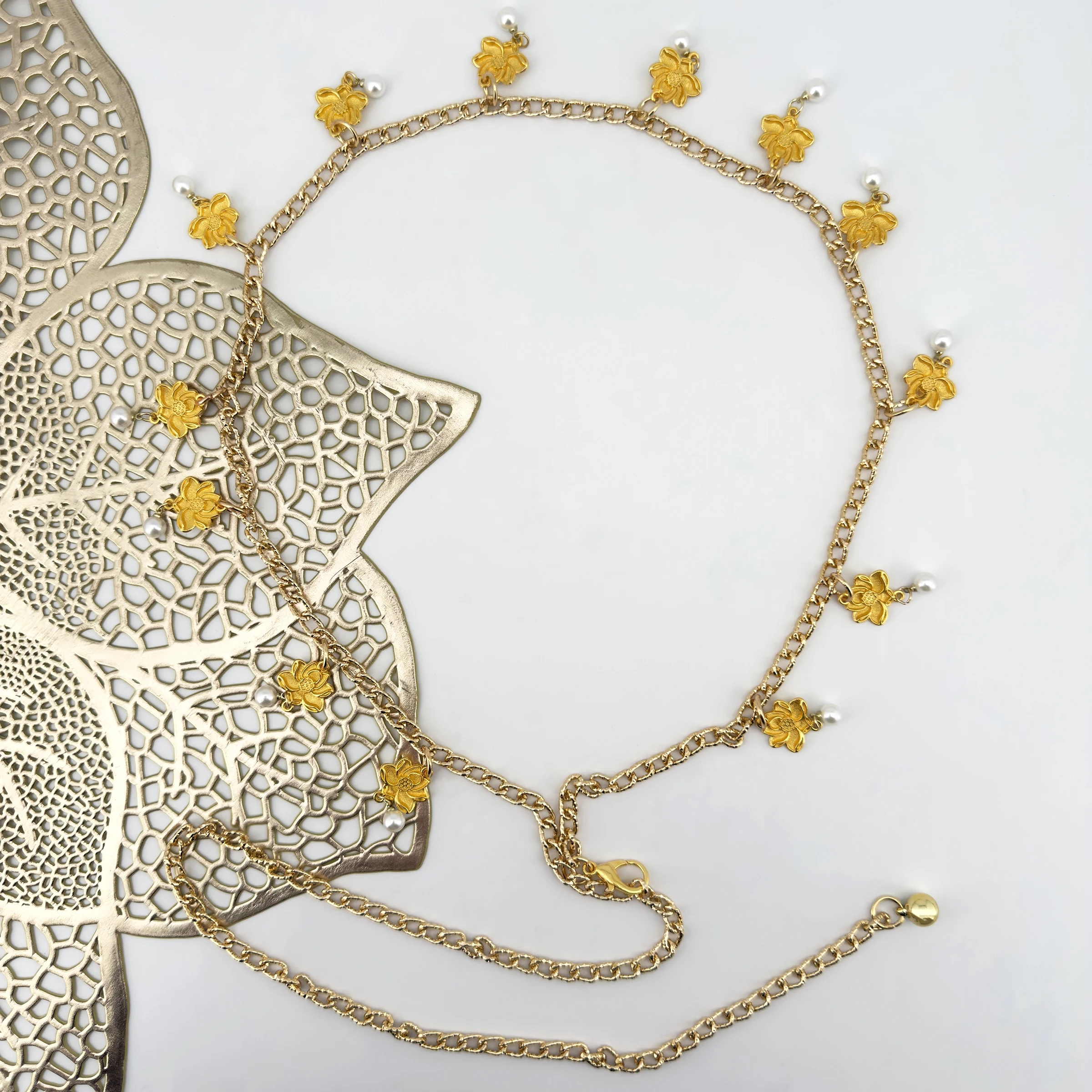 Bohemian-Stil Retro Gold Sonnenblumen-Blumen-Mode Western-Elemente Denim-Taillenaccessoires Damen Hosen- und Rock-Kette Vielseitig Einsetzbar – Detail 13
