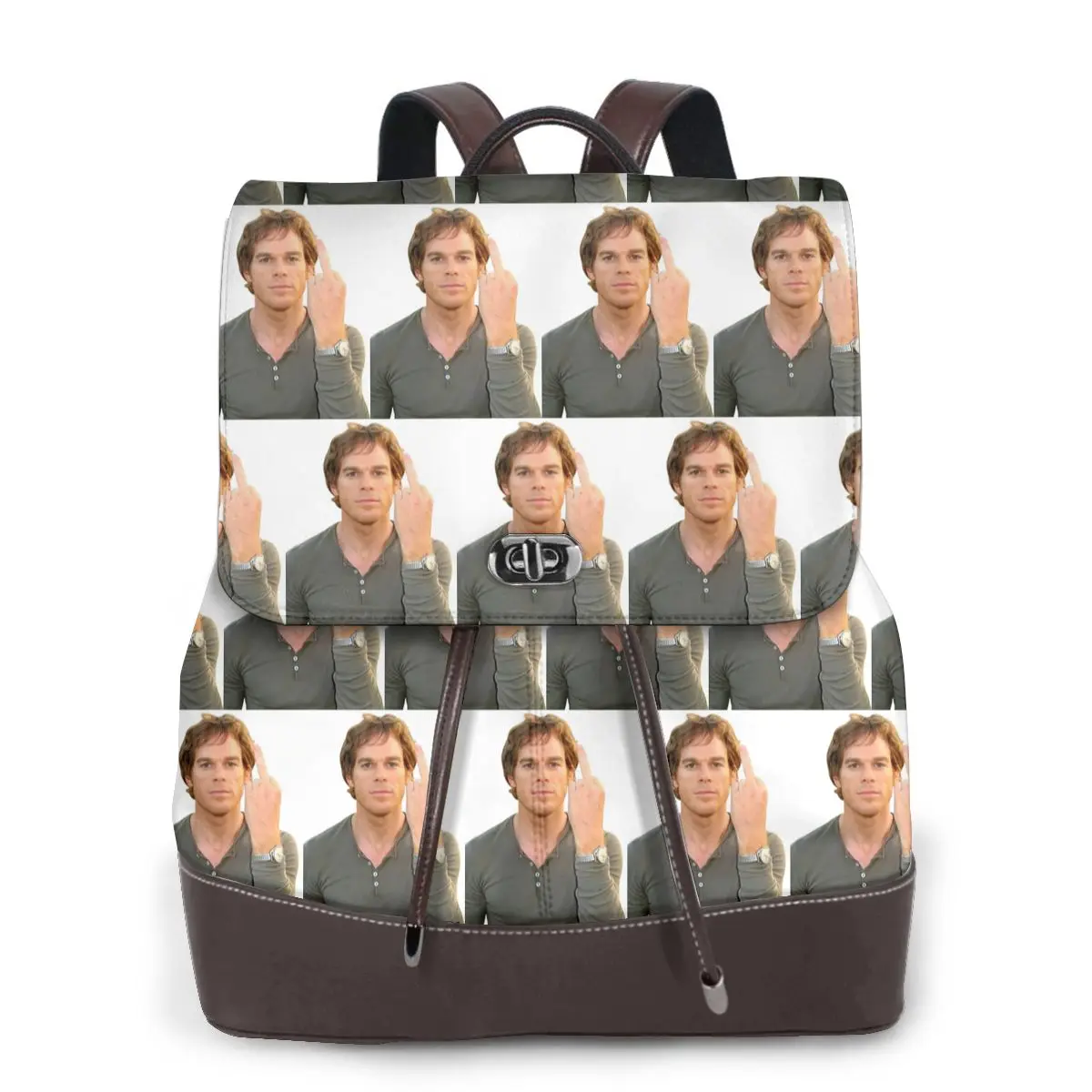 TV Series Dexter Morgan Flipping Off Backgroundless Bookbag School Student Bags Hiking Travel Daypack for Women Derma Backpack