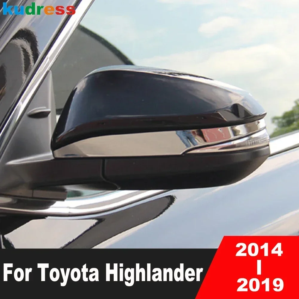

Для Toyota Highlander 2014 2015 2016 2017 2018 2019 хромированная крышка зеркала заднего вида автомобиля, накладка, декоративная полоса, аксессуары