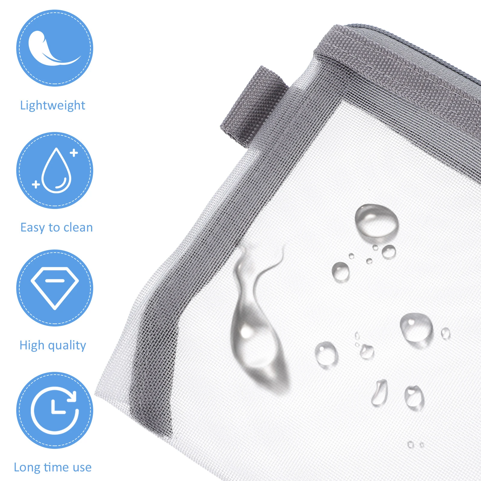 

3Pcs Stationery Bags Premium Mesh Pen Pouches Durable Storage Organizer Student Office Portable Pencil Cases Zippered File