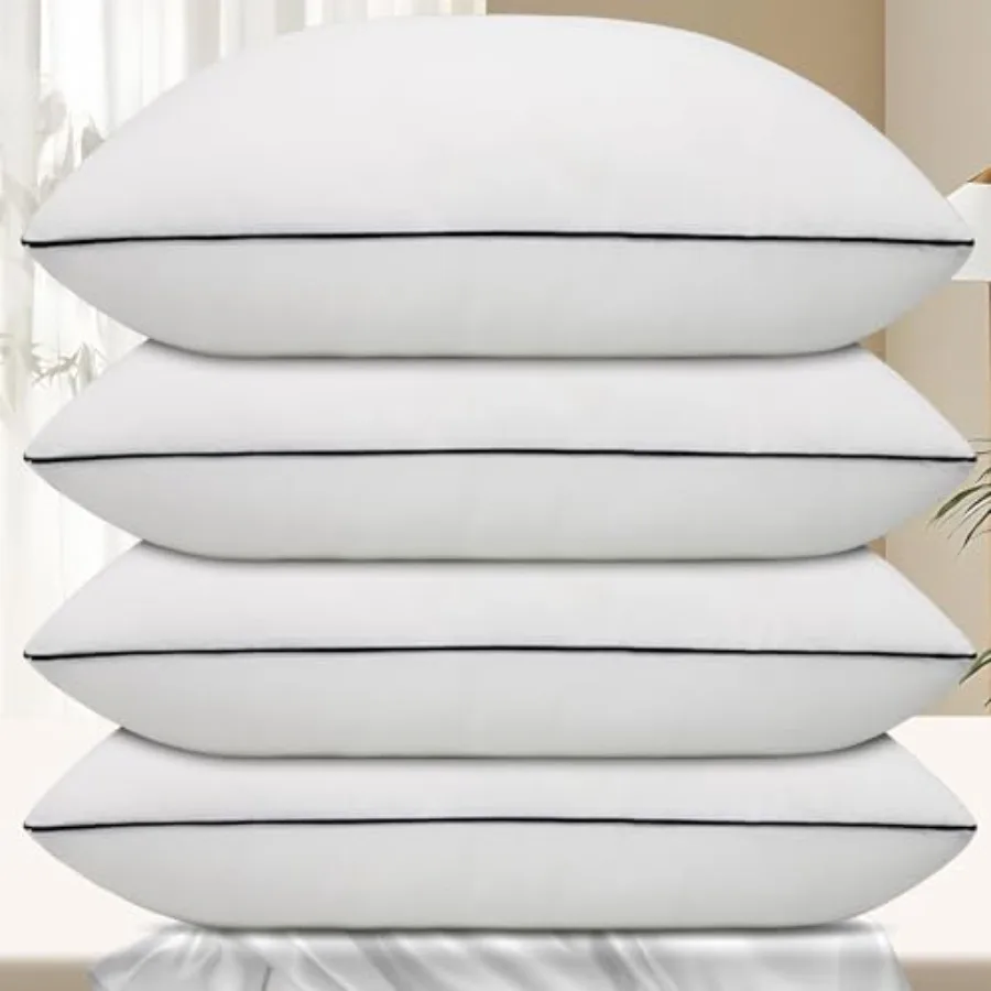 

Hotel Collection Bed for Sleeping 4 Pack Queen Size Cooling Set of 4 for Back Stomach or Side Sleepers Super Soft Down Alternat