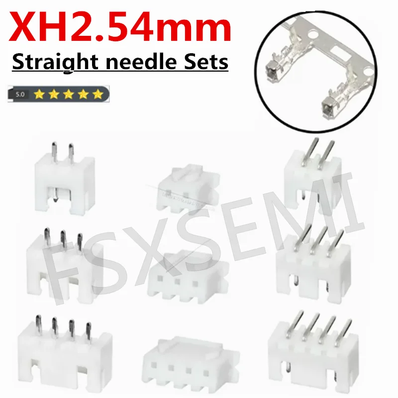 XH2.54 wire Connector XH 2.54mm Straight pin Header + Housing + Terminal for PCB Car 2P 3P 4P 5P 6P 7P 8P 9P 10 11 12Pin