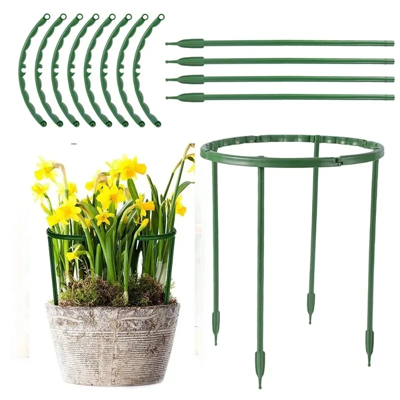 

Набор из 4 пластиковых опор для растений: подставки для цветов, держатели для теплиц, кронштейны для вьющихся растений, садовые инструменты для бонсай
