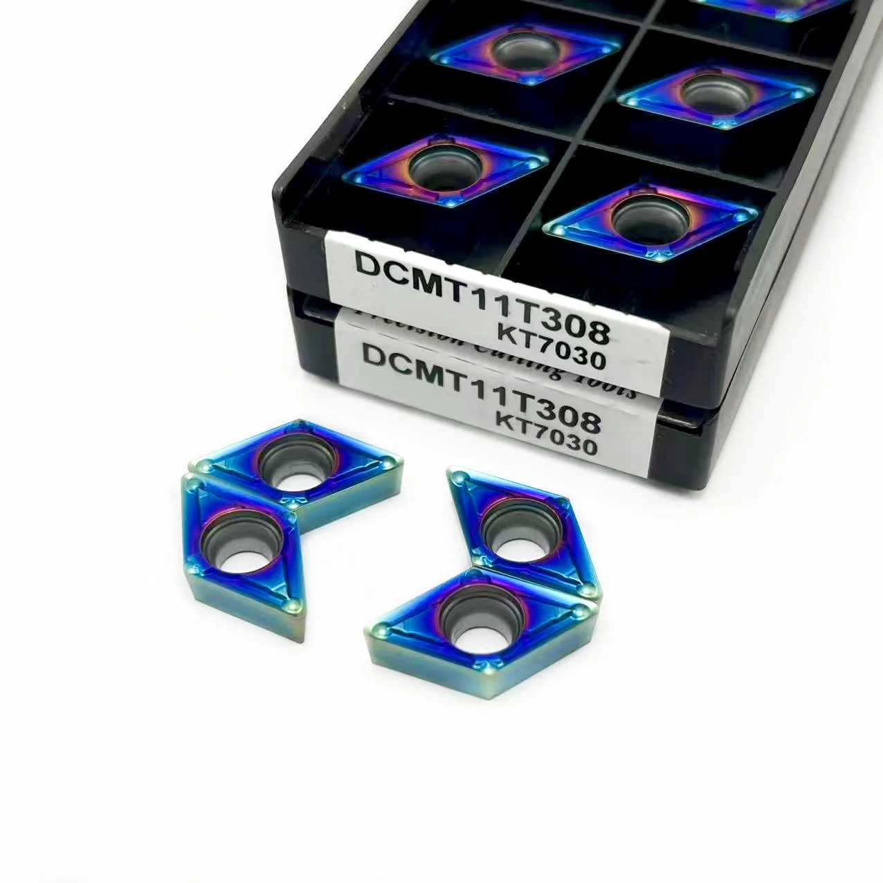أدوات تحول خارجية باستخدام الحاسب الآلي ، كربيد أزرق نانو ، جودة عالية ، DCMT11T304 KT7030 dcmt11t11t310 KT7030 ، DCMT11T304 KT7030