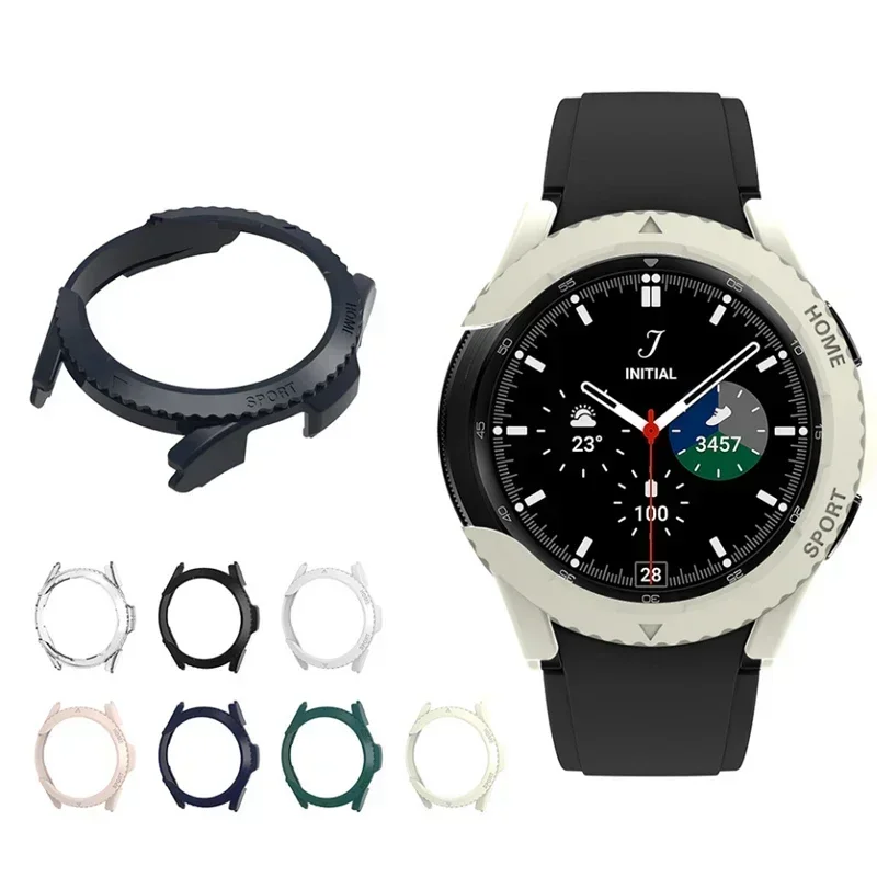 Hard Edge Frame Shell  Protector Case For Samsung Galaxy Watch 6 Classic 43mm 47mm Watch4 42mm 46mm  PC Scale  Cover Accessories