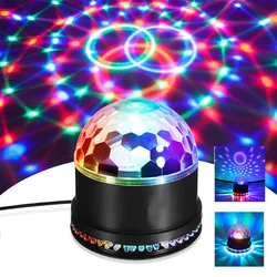 EU/US Plug Disco Party Light RGB Color Sound Activated Strobe Night Lamp for Dance,Party,Birthday AC100-240V