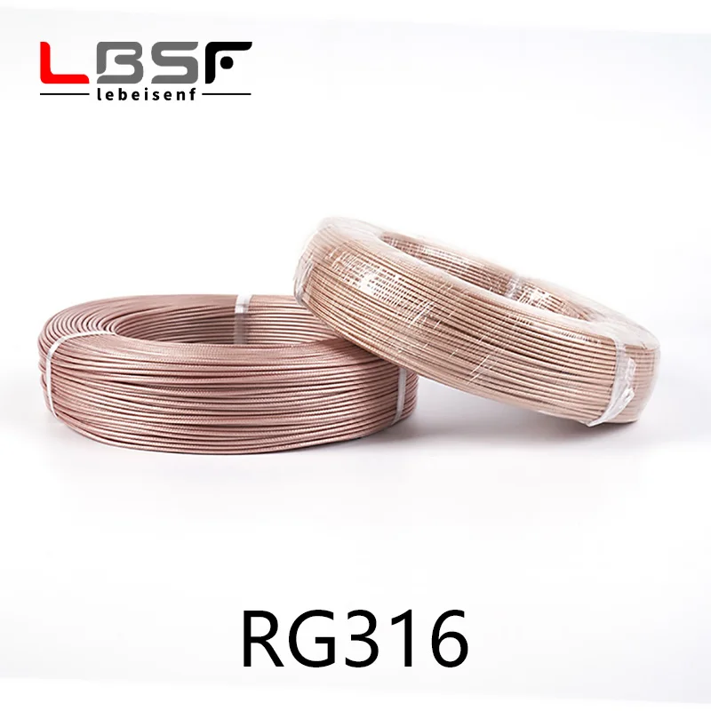 RG316 10M 20M 30M 50M  cable RF coaxial cable 2.5mm 50 Ohm Low Loss 30ft for crimp connector fast shipping