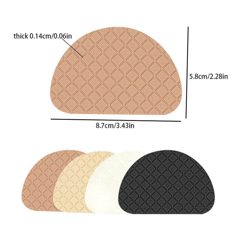 رقعة نعل حذاء مقاومة للاهتراء مانعة للانزلاق ، ذاتية اللصق ، وسادات نصف دائرية ، إكسسوارات إصلاح أحذية رياضية ، زوج واحد