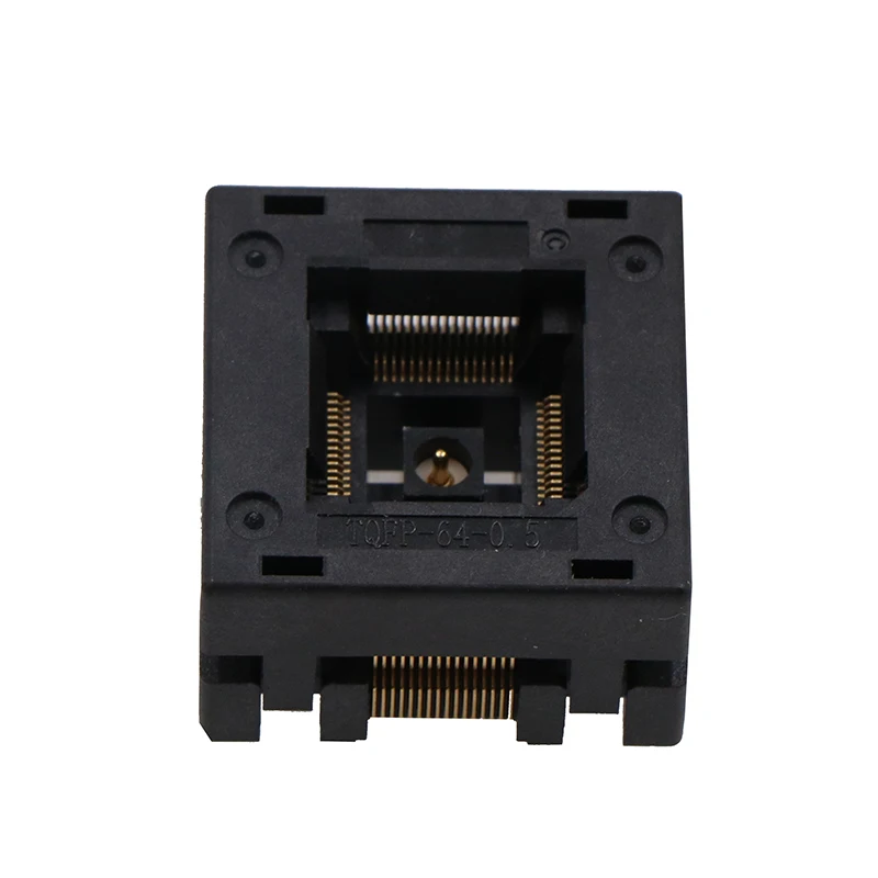 QFP64 Electronic socket chip burn-in socket 0.5 Pitch test socket Programming adapter 10×10mm