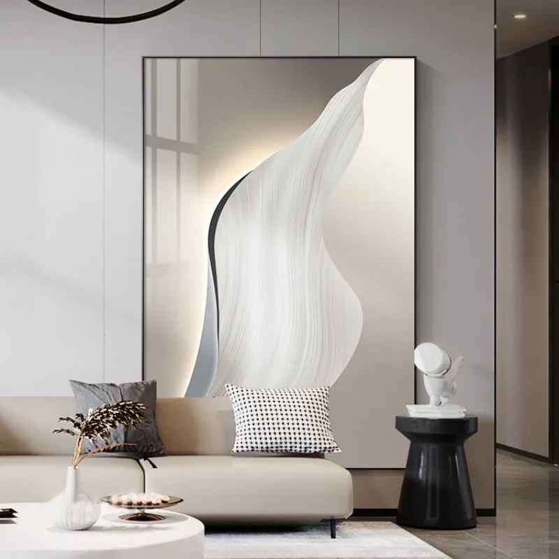 

Минималистичное абстрактное украшение для входа, современная простая модель, свет комнаты, роскошная гостиная, диван, фон, настенная роспись