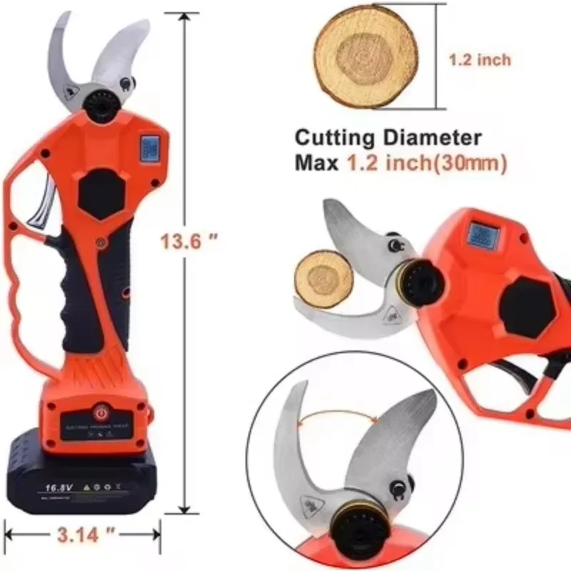 

HOT Light Portable High Powered Lithium-Ion Garden Power Pruning Shear Electric Pruning Shears Power Shears