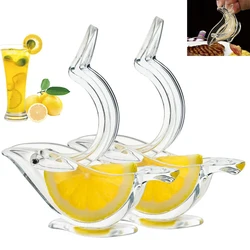 LMETJMA Manual Lemon Juicer Acrylic Manual Lemon Squeer Portable Bird Shape Orange Lemon Pomegranate Hand Juicer KC-0001