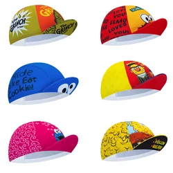 New Cartoon Men&Women Blue&Red&Yellow Cycling Caps Funny Summer Breathable Quick Dry Bicycle Hats 6 Style