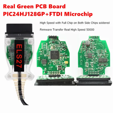 Новейшая печатная плата V2.3.8 ELS27 FORScan Green PIC24HJ128GP + Microchip FTDI, многоязычная работа ELM327 и J2534 Pss-Thru для Mazda