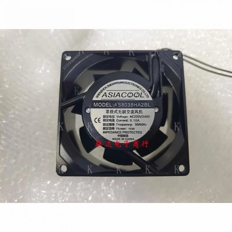 C  for  ASIACOOL AS8038HA2BL AC220V-240V 0.1A 8CM 8038 Industrial Cooling Fan # Also