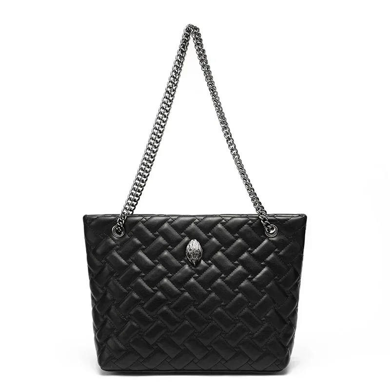 KURT GEIGER Luxury Brand High-Quality Designer Replica Retro Eagle Head Large Capacity Black Handbags for Women