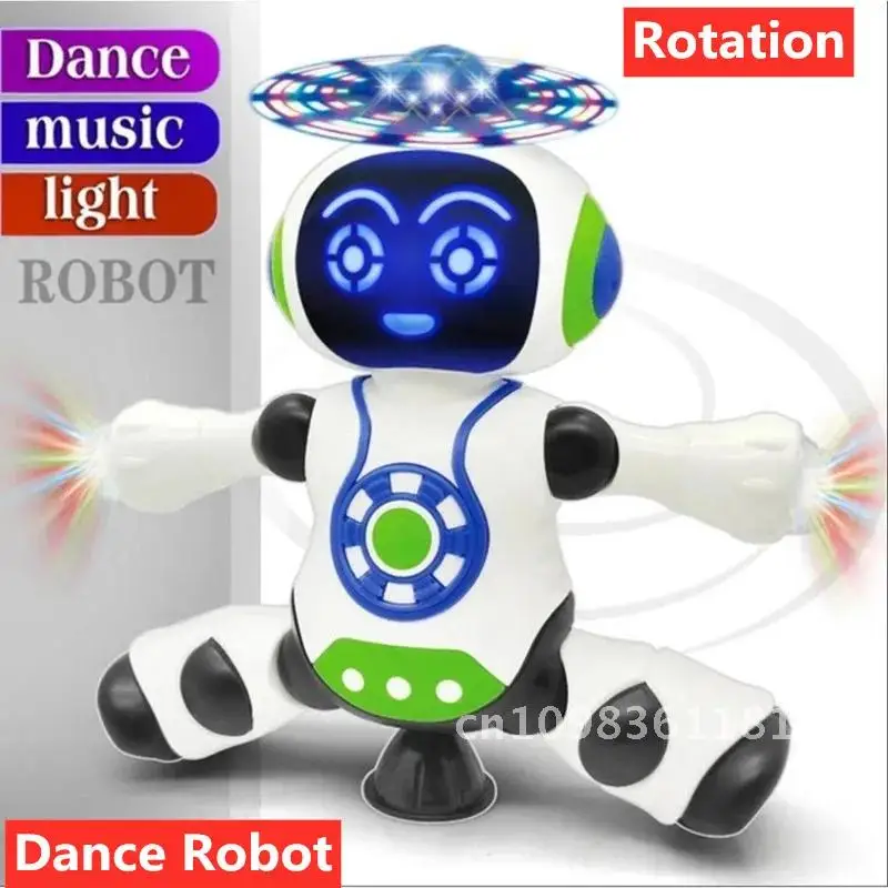 Electronic Space Dancing Robot LED Music Robot Flash Dazzling Light Rotation Electric Gift For Toys Toy Kids Walking Boys Robot