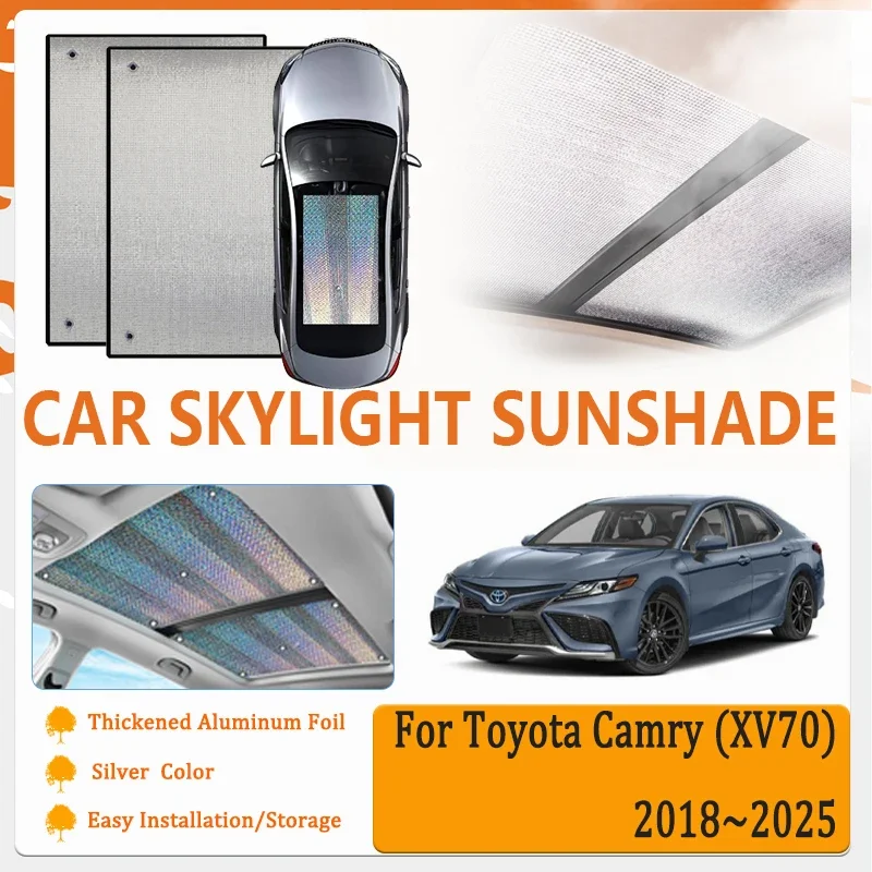 Car Sunshade Pads Fit For Toyota Camry XV70 Daihatsu Altis 2018~2025 Skylight Covers Window Sun Visor Sun Shade Auto Accessories