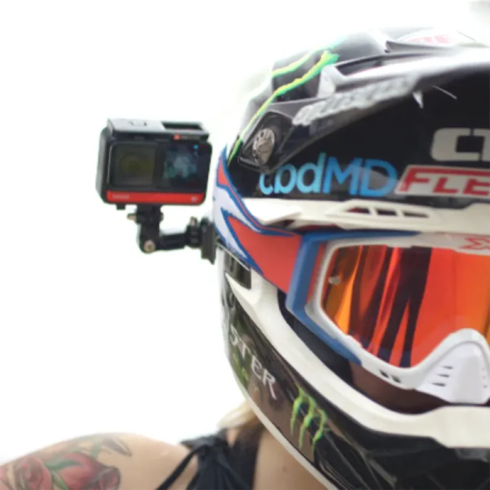 Official & Original Insta360 Helmet Mount Kit,Use as a camera mount for motorcycling,MTB,skiing or any sport that uses a helmet