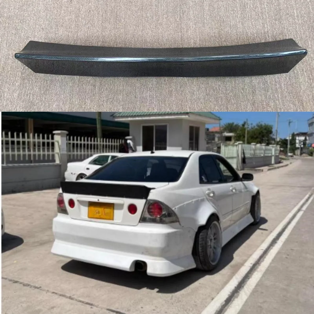 

Спойлер для Lexus IS200 1998 ~ 2004 Altezza Modif вам глянцевый черный задний спойлер из настоящего углеродного волокна, крышка багажника GT TRD Style